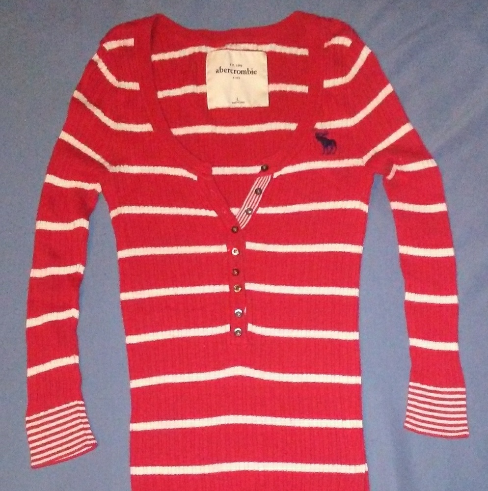 Abercrombie and Fitch striped long sleeved top